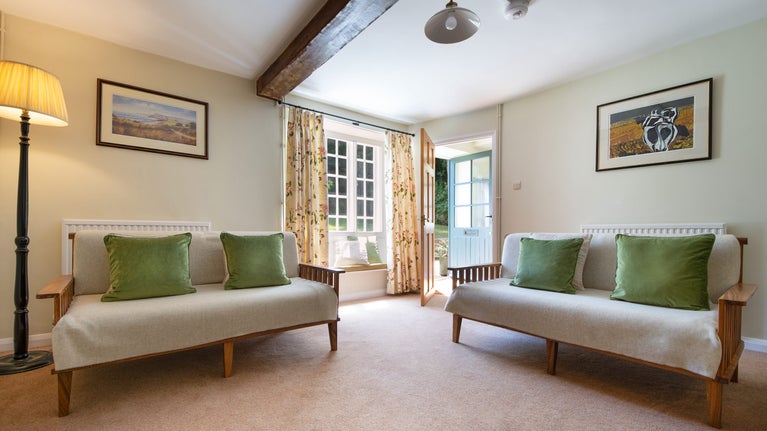 The sitting room at St Gabriel's Elm Cottage, Dorset